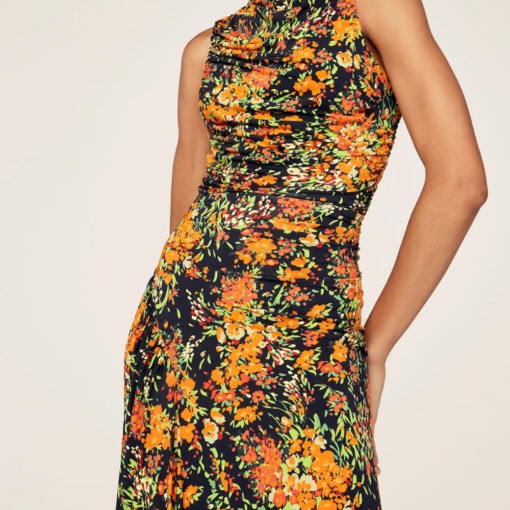 Atlein Sleeveless Ruched Dress, size 38fr